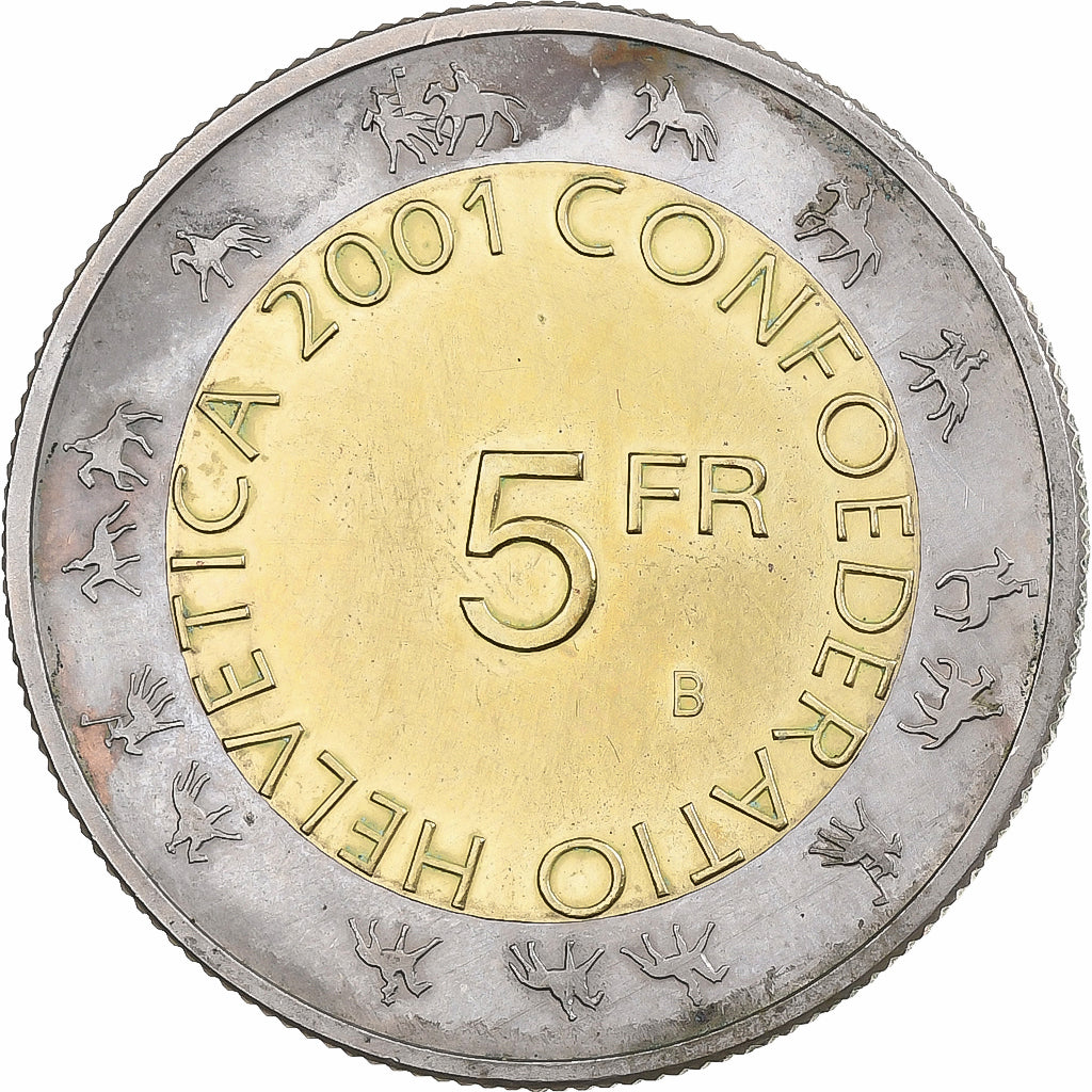 Switzerland, 5 Francs, Zürcher Sechseläuten, 2001, Bern, Bi-Metallic