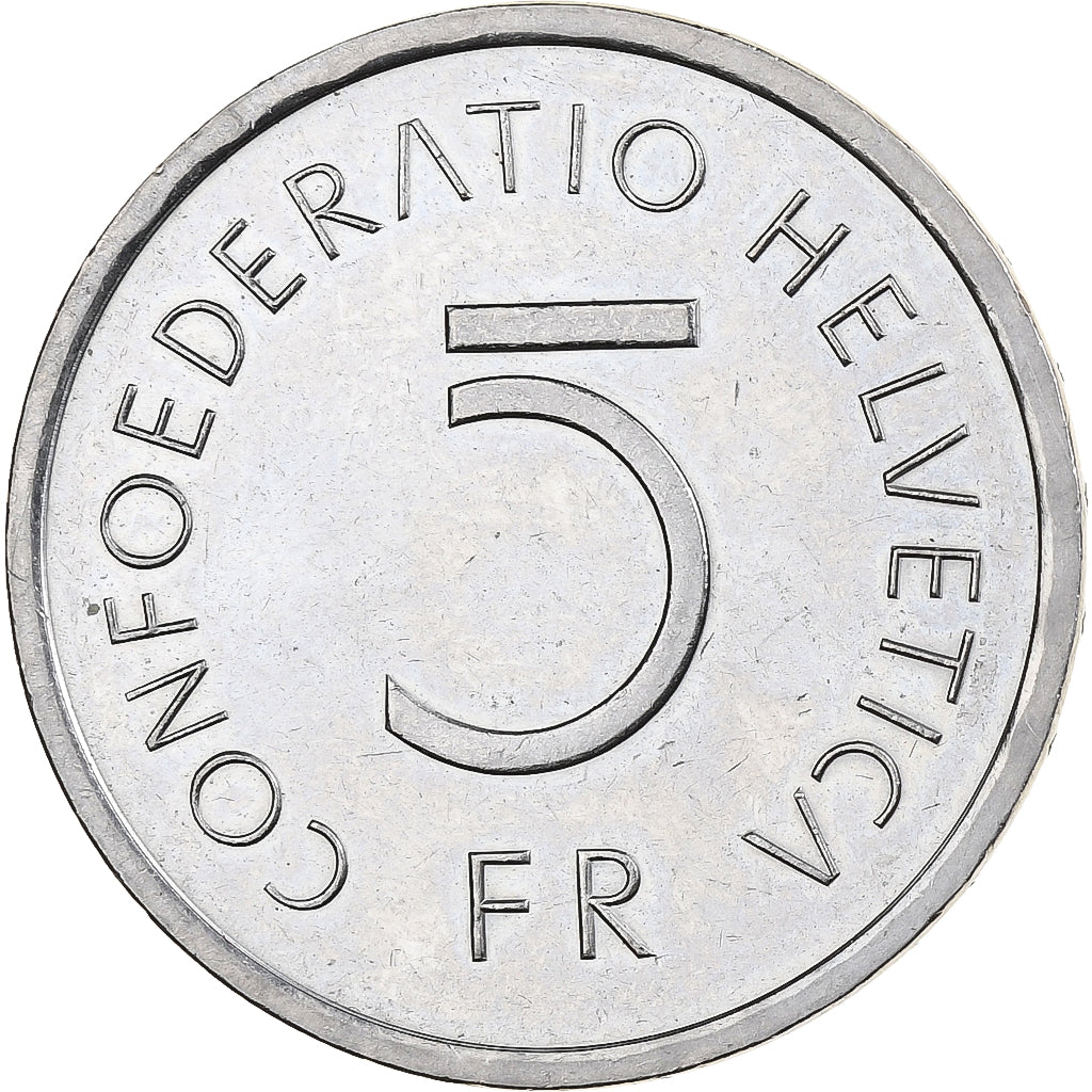 Suiza, 5 Francs, Bataille de Morat, 1976, Bern, Cupronickel, EBC