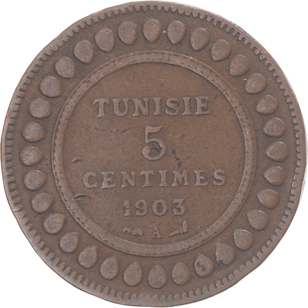 Moneta, Tunisia, 5 Centimes, 1903