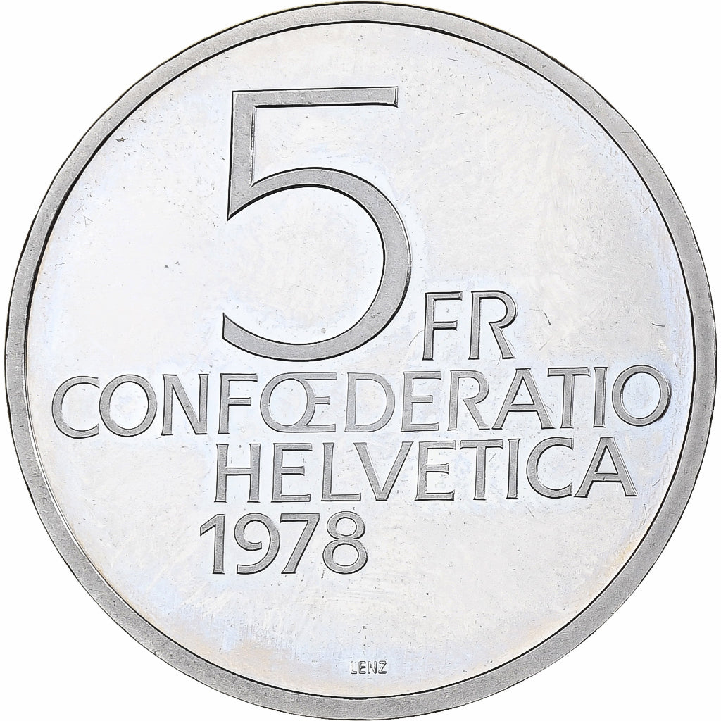 Svizzera, 5 Francs, Henry Dunant, 1978, Bern, FS, Cupronickel, SPL