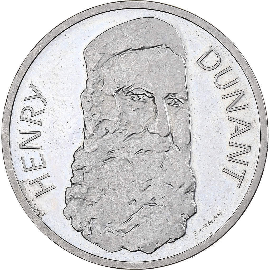 Suiza, 5 Francs, Henry Dunant, 1978, Bern, Prueba, Cupronickel, EBC