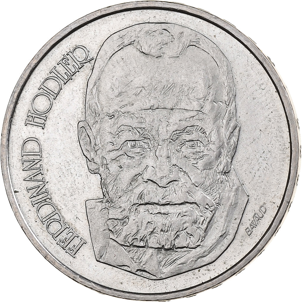 Switzerland, 5 Francs, Ferdinand Hodler, 1980, Bern, Cupronickel, AU(55-58)