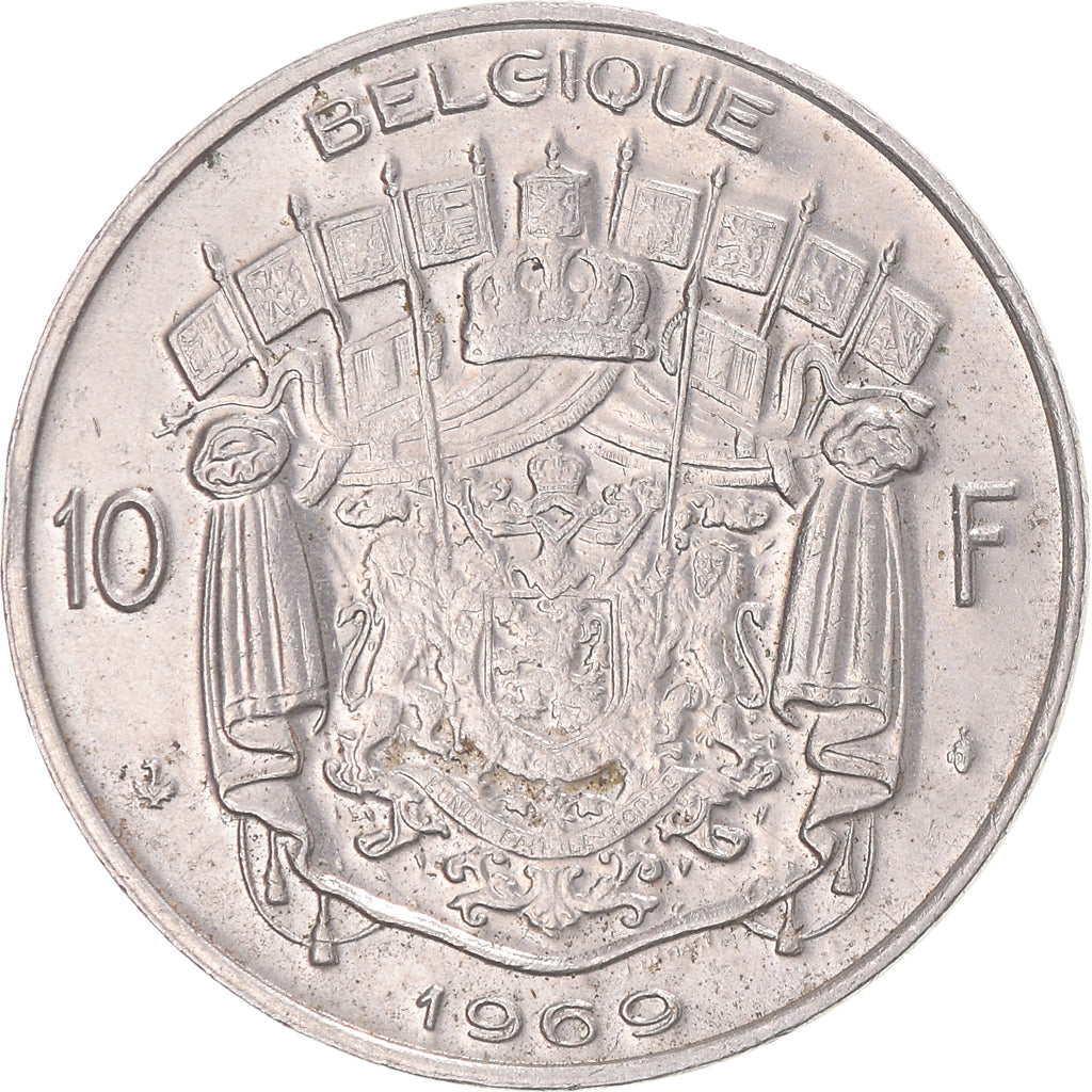 Coin, Belgium, 10 Francs, 10 Frank, 1969