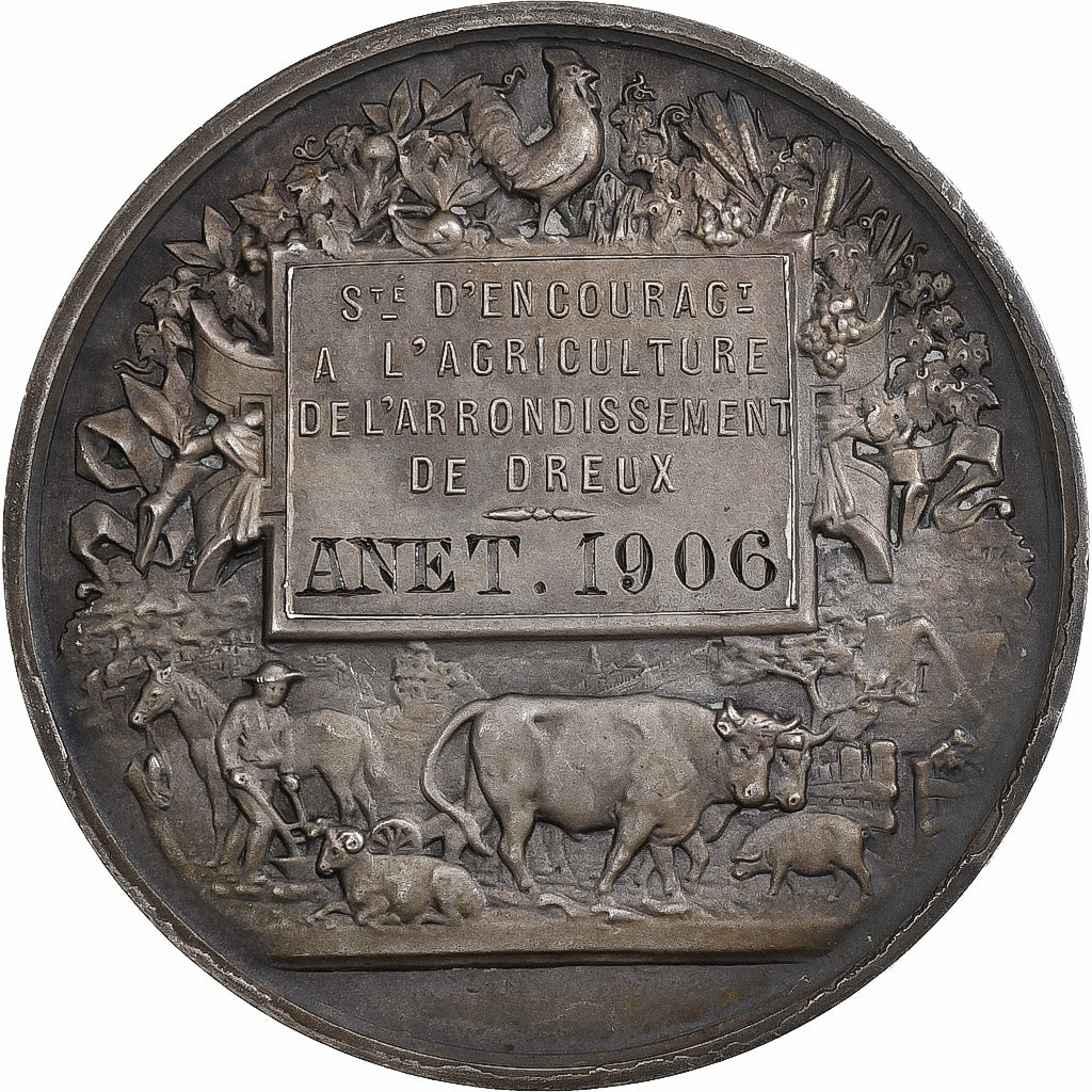 Francia, medalla, Société d'encouragement à l'Agriculture, Dreux, 1906