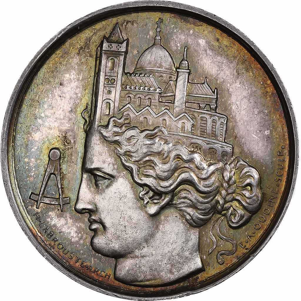 France, Medal, Société impériale et centrale des Architectes, Silver, MS(60-62)