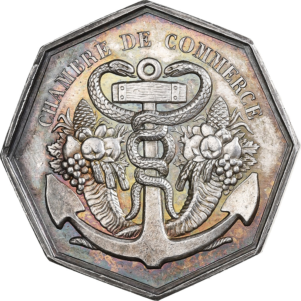 Francia, zeton, Chambre de commerce du Havre de Grâce, Plata, Barre, EBC
