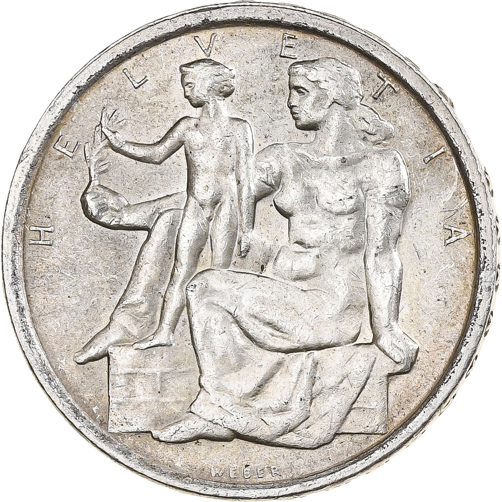 Svizzera, 5 Francs, Constitution, 1948, Bern, Argento, SPL-