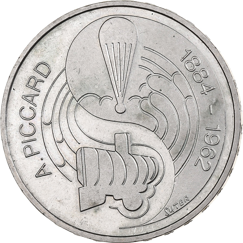 Suisse, 5 Francs, Auguste Piccard, 1984, Bern, Cupro-nickel, SUP