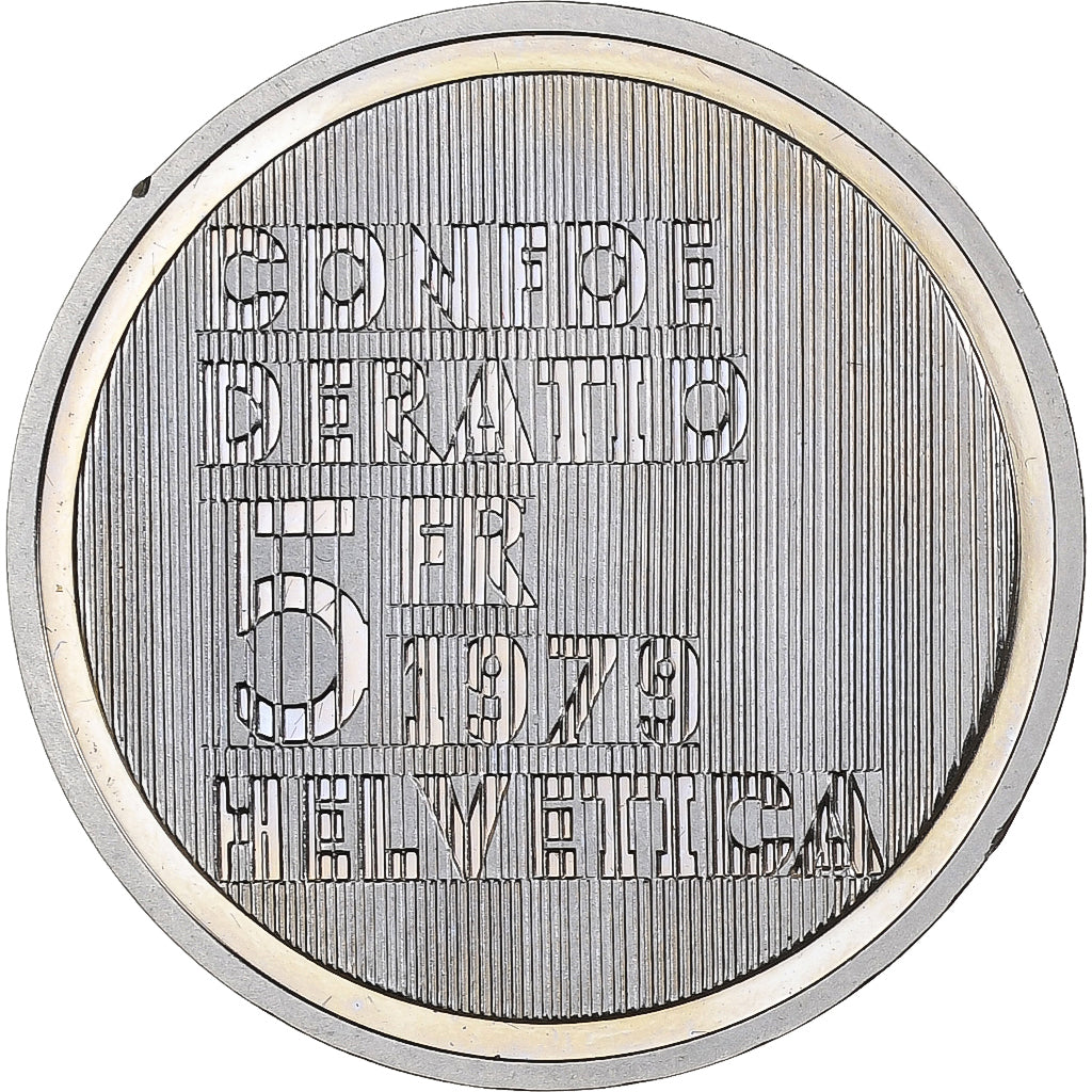 Suisse, 5 Francs, Albert Einstein, 1979, Bern, BE, Cupro-nickel, SPL