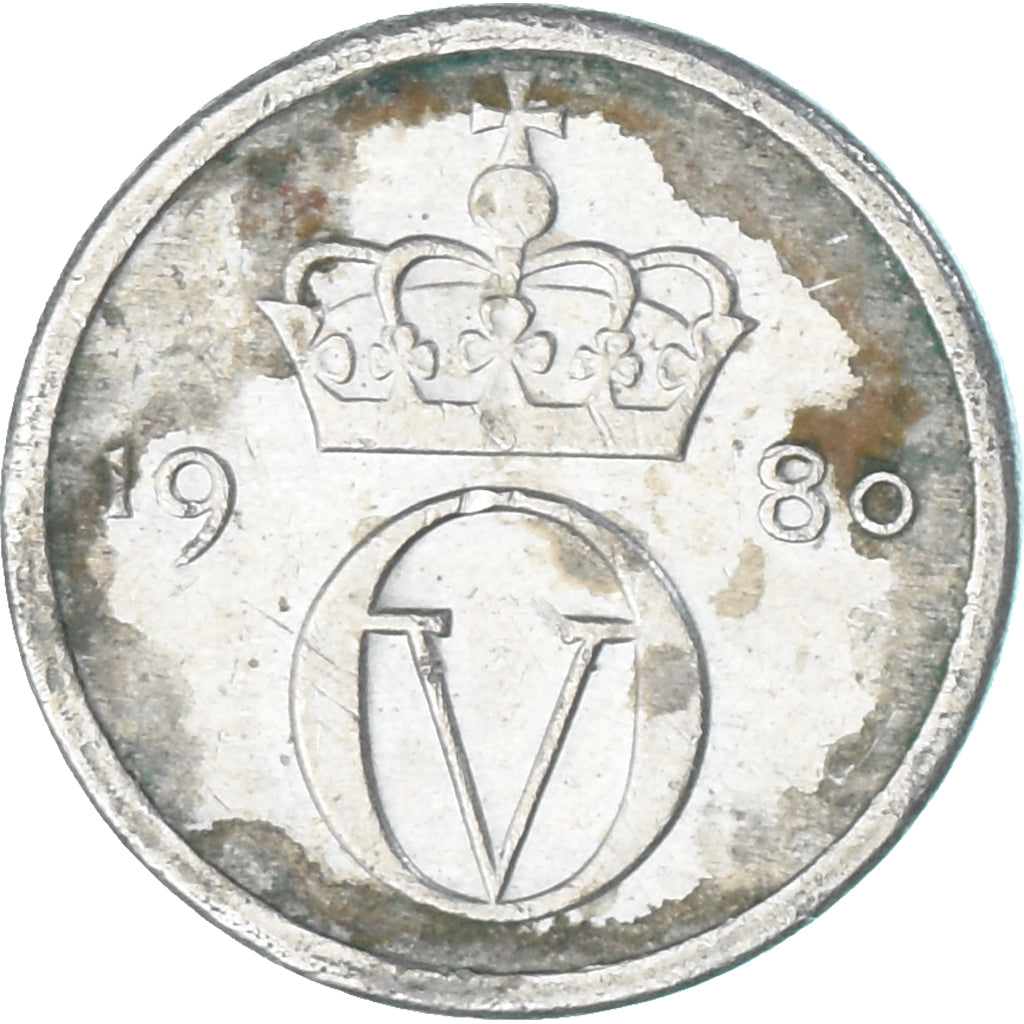 Moeda, Noruega, 10 Öre, 1980