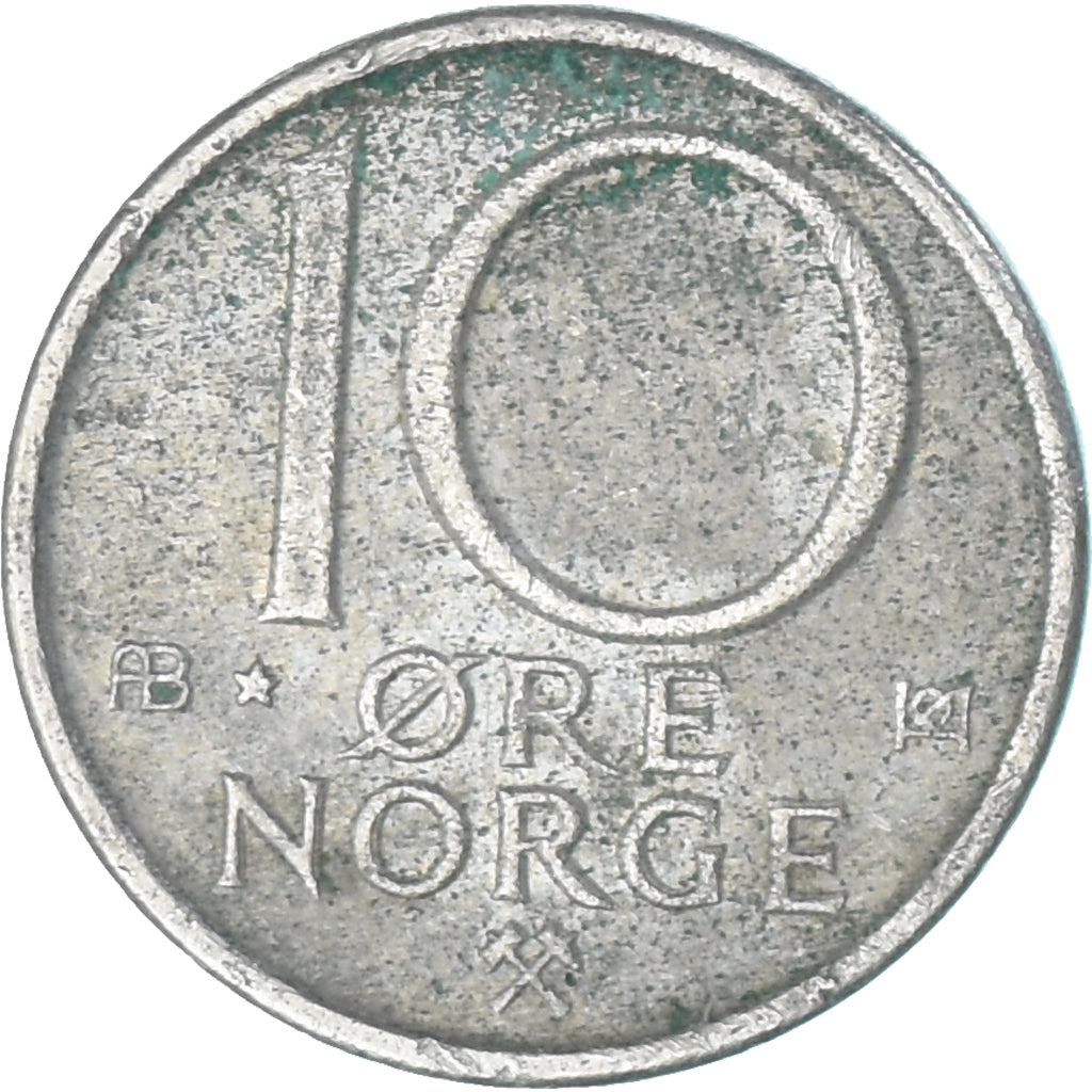 Moeda, Noruega, 10 Öre, 1980