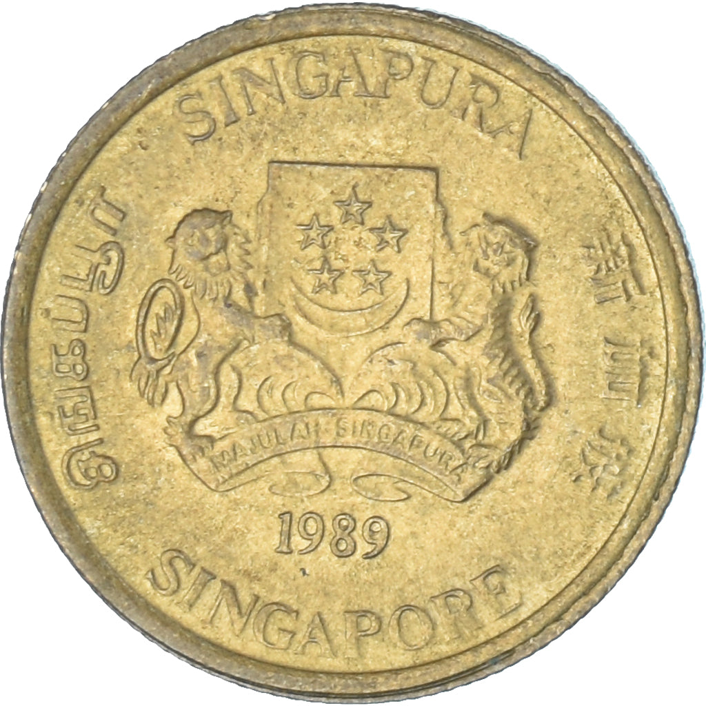 Moneda, Singapur, 5 Cents, 1989