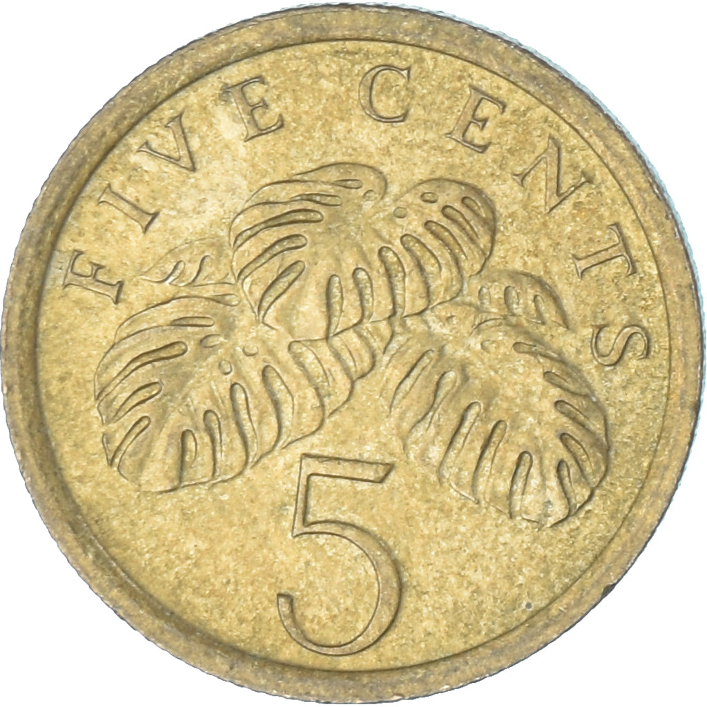 Moneda, Singapur, 5 Cents, 1989