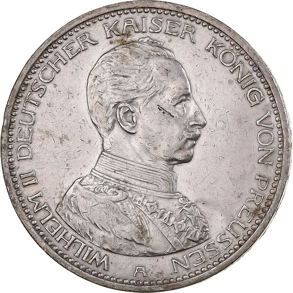 Kingdom of Prussia, Wilhelm II, 5 Mark, 1913, Berlin, Argento, BB