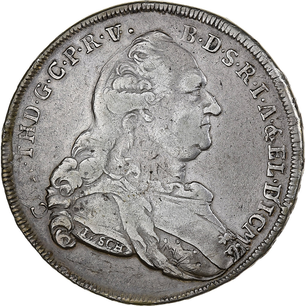 Électorat de Bavière, Charles-Théodore, Thaler, 1786, Argent, TB+