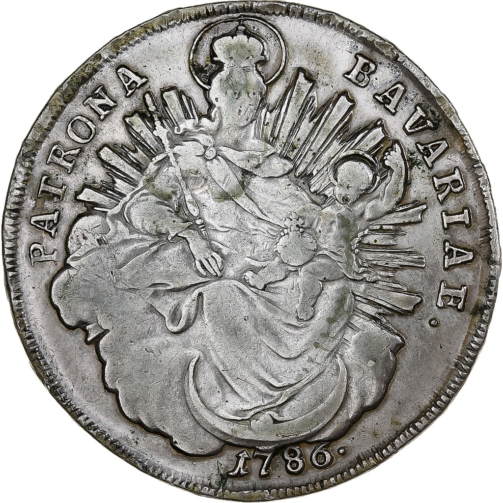 Électorat de Bavière, Charles-Théodore, Thaler, 1786, Argent, TB+