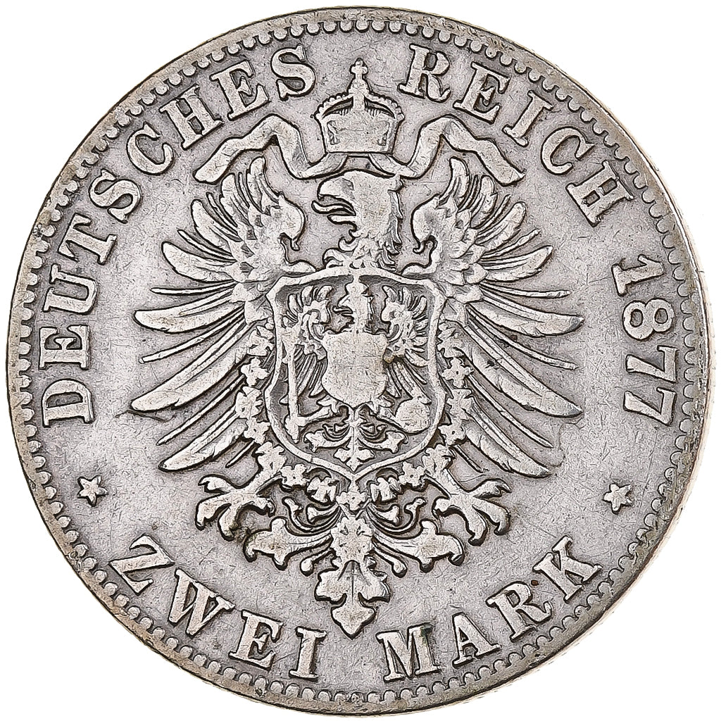 Kingdom of Prussia, Wilhelm I, 2 Mark, 1877, Frankfurt am Main, Silver