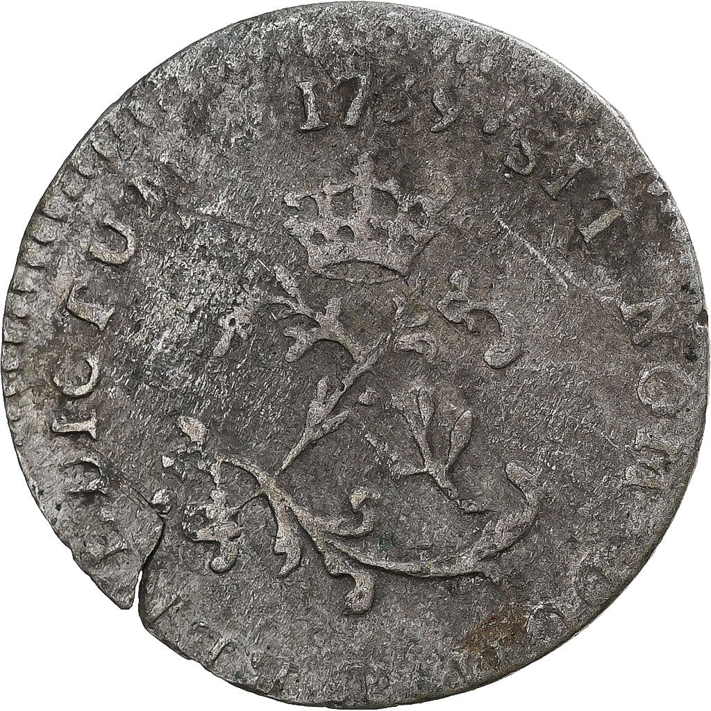 Frankreich, Louis XV, Double Sol, 1739, Dijon, Billon, S