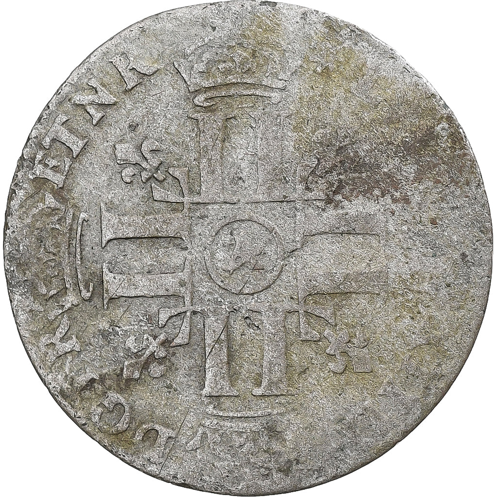 Francia, Louis XIV, Quinzain, Paris, Vellón, BC+