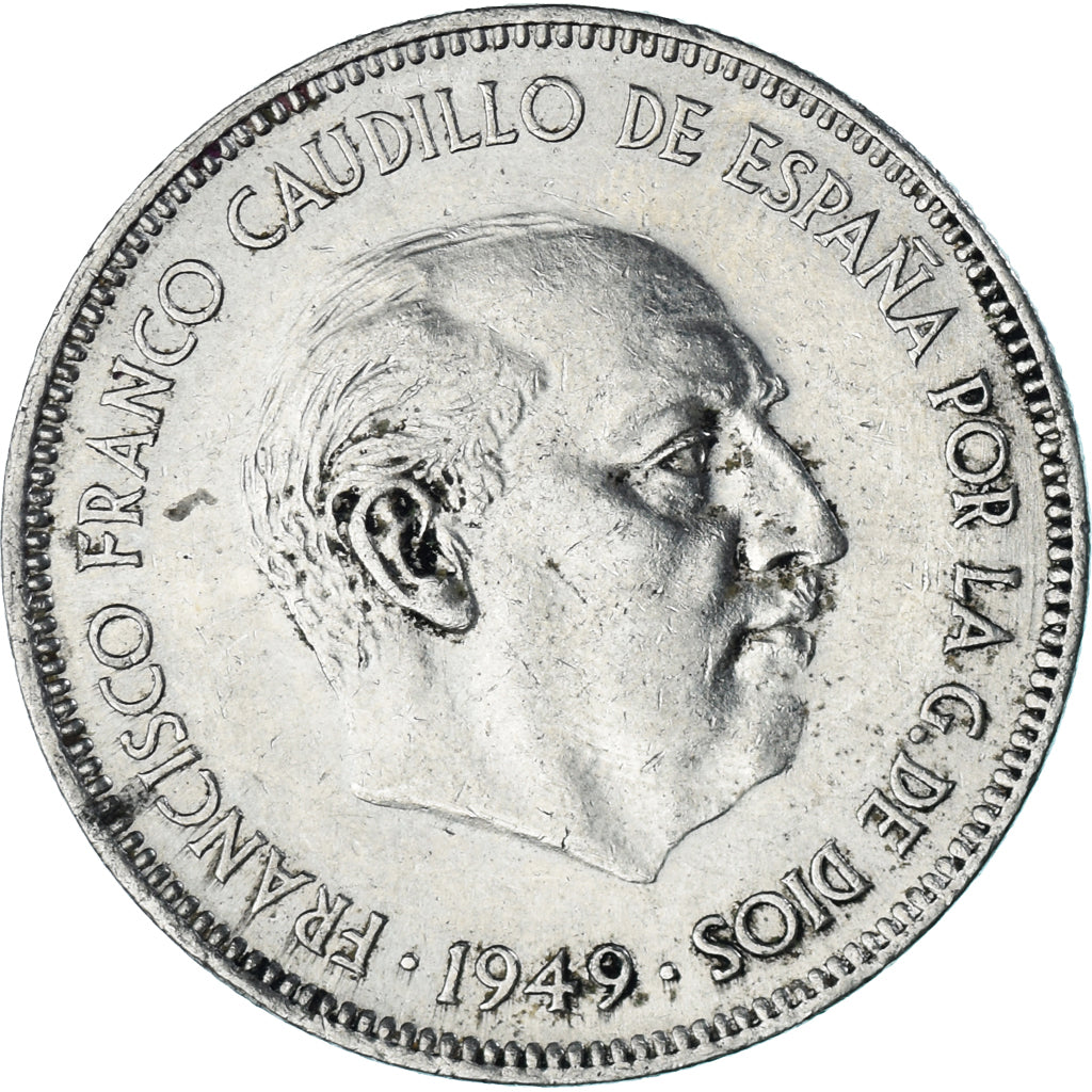 Moneta, Hiszpania, 5 Pesetas, 1950