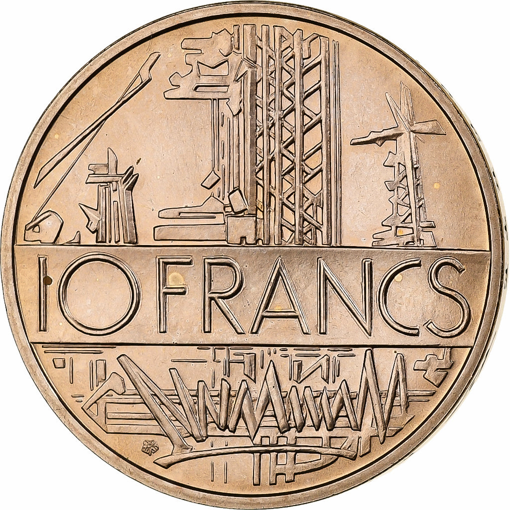 França, 10 Francs, Mathieu, 1980, MDP, série FDC, Cuproníquel Alumínio