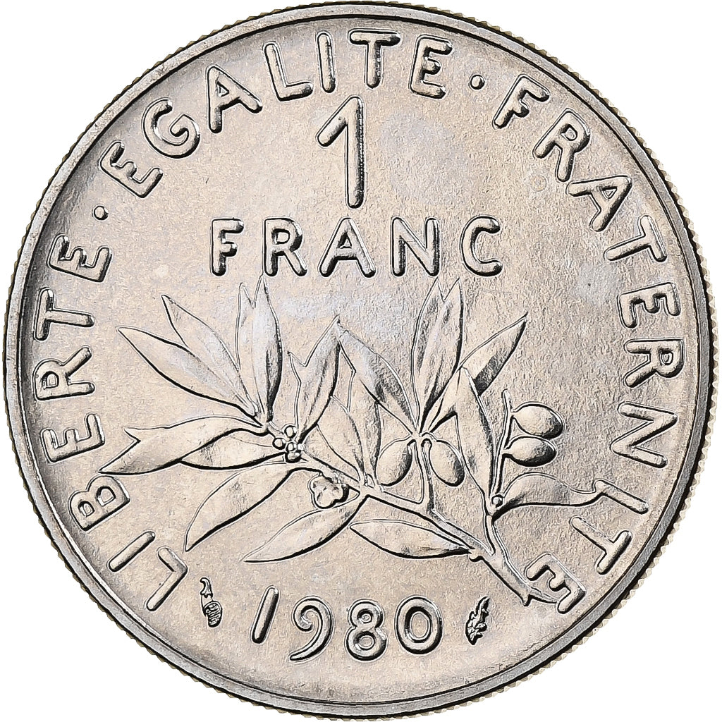 França, Franc, Semeuse, 1980, MDP, série FDC, Níquel, MS(65-70)