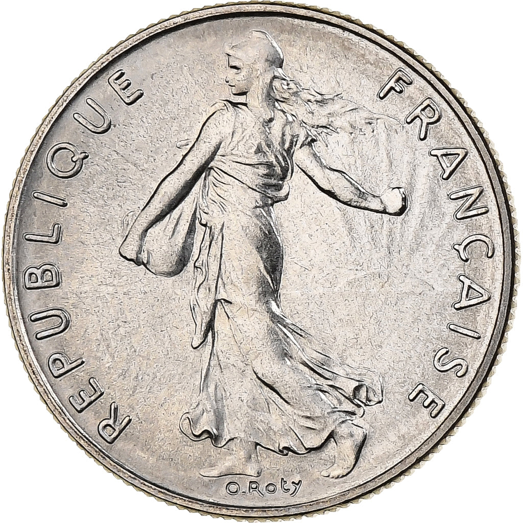 France, 1/2 Franc, Semeuse, 1980, MDP, série FDC, Nickel, MS(65-70)