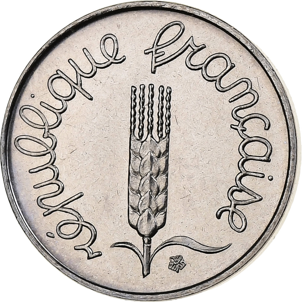 Francja, Centime, Épi, 1980, MDP, série FDC, Stal nierdzewna, MS(65-70)