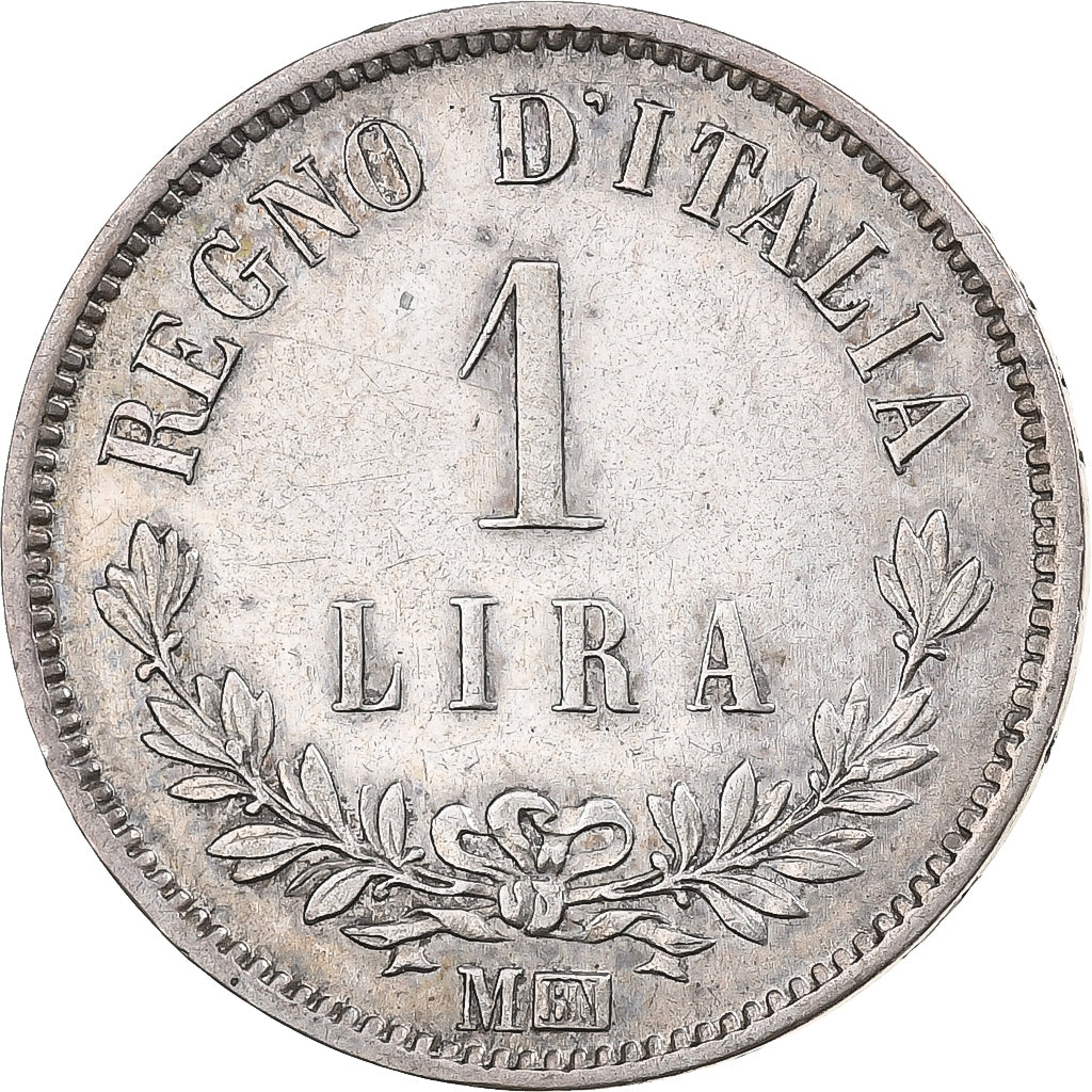 Włochy, Vittorio Emanuele II, Lira, 1863, Milan, Srebro, AU(50-53)