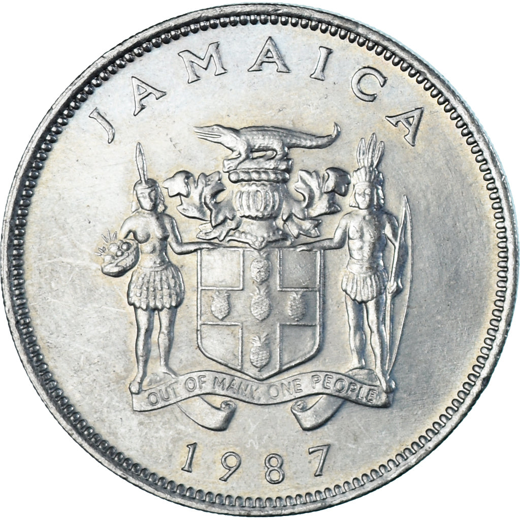 Coin, Jamaica, 25 Cents, 1987