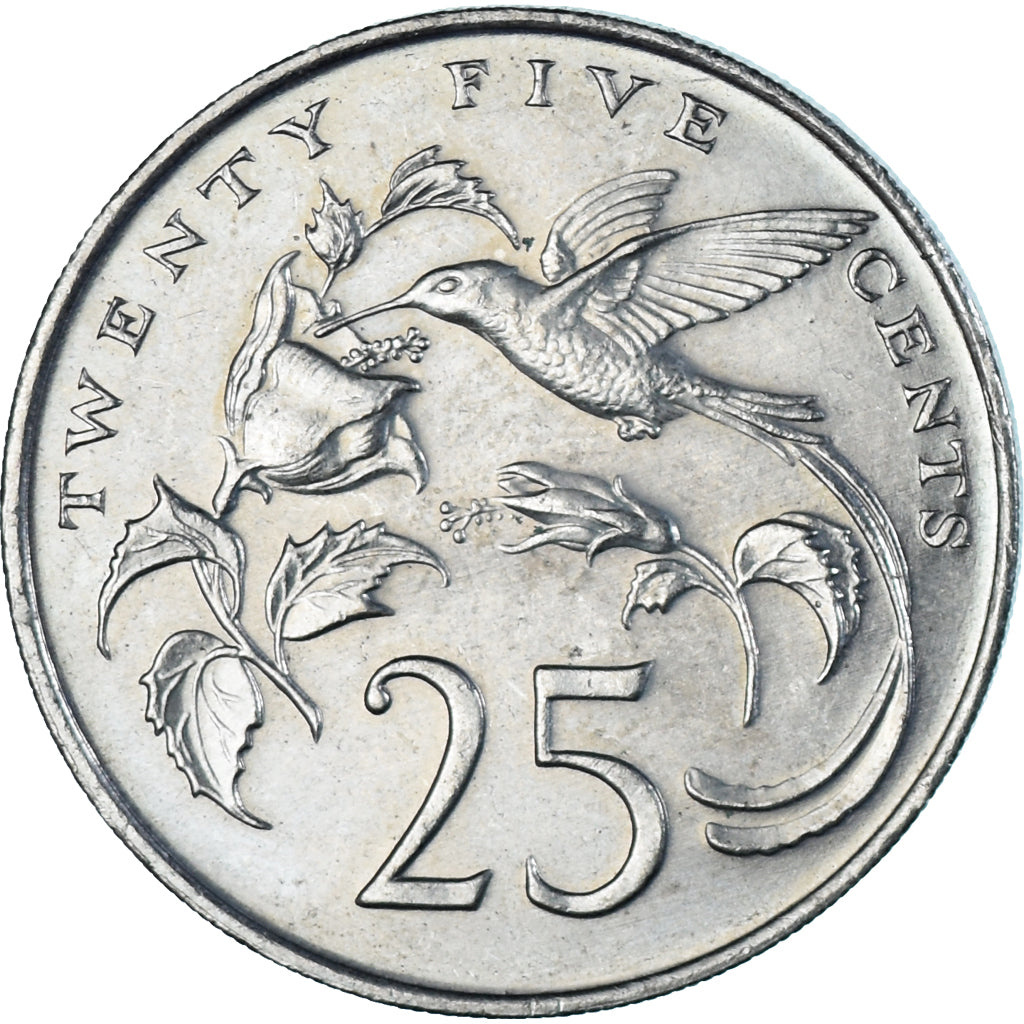 Coin, Jamaica, 25 Cents, 1987