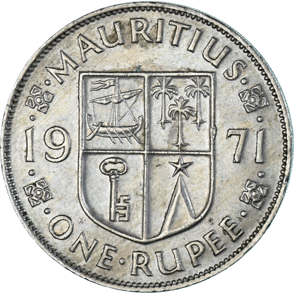 Moneda, Mauricio, Rupee, 1971
