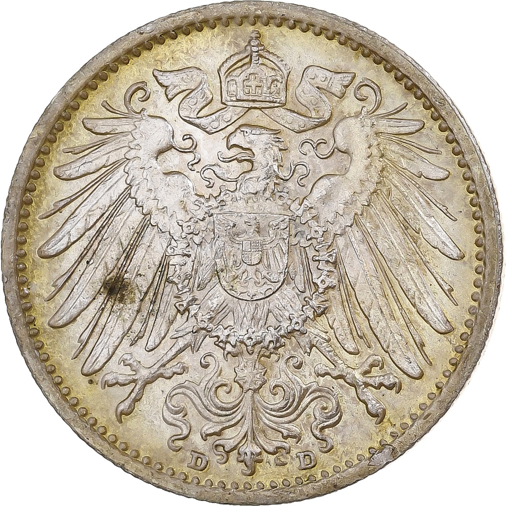 Duitsland, Wilhelm II, Mark, 1908, Munich, Zilver, PR