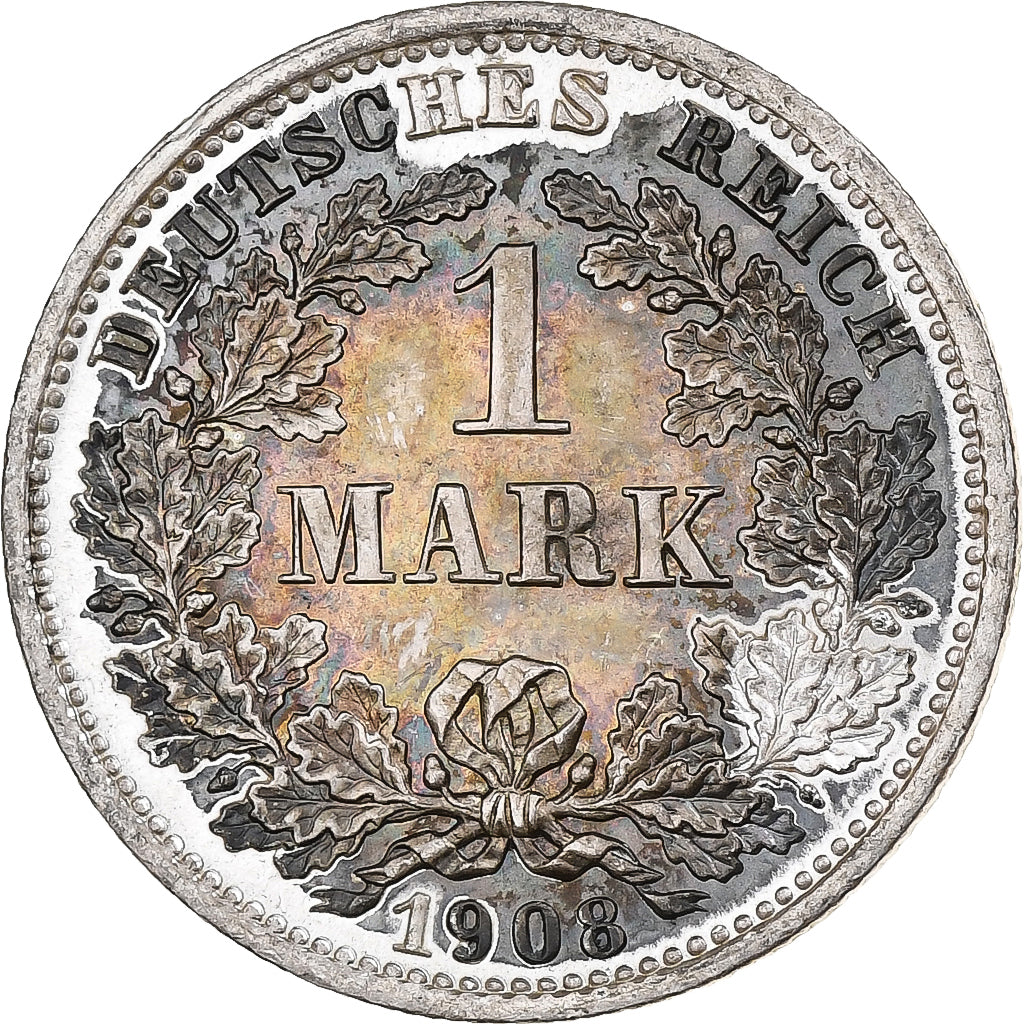 Deutschland, Wilhelm II, Mark, 1908, Munich, Silber, VZ