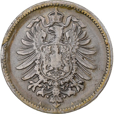 Alemanha, Wilhelm I, Mark, 1875, Berlin, Prata, VF(30-35)