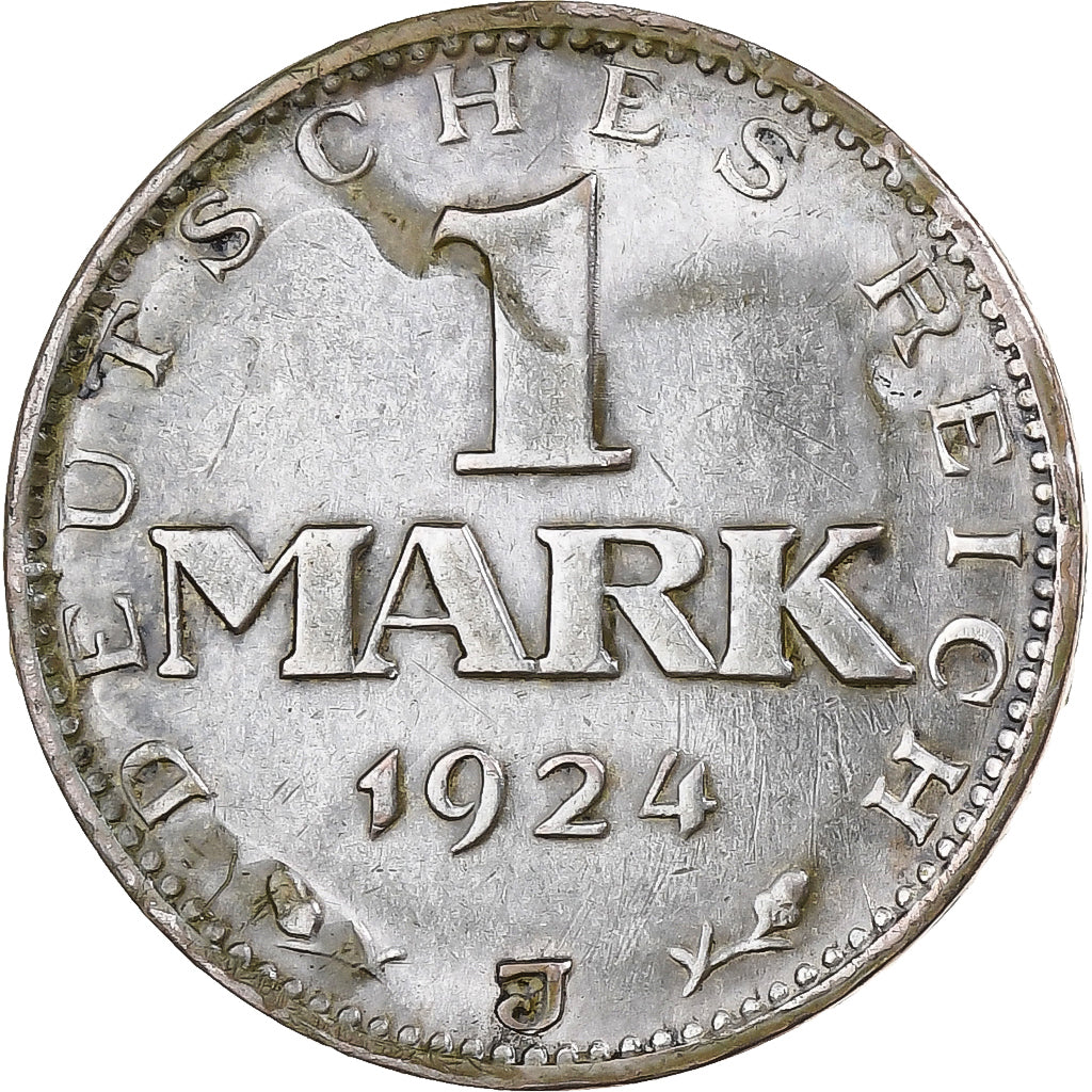 Weimar Republic, Mark, 1924, Hamburg, Argento, MB+