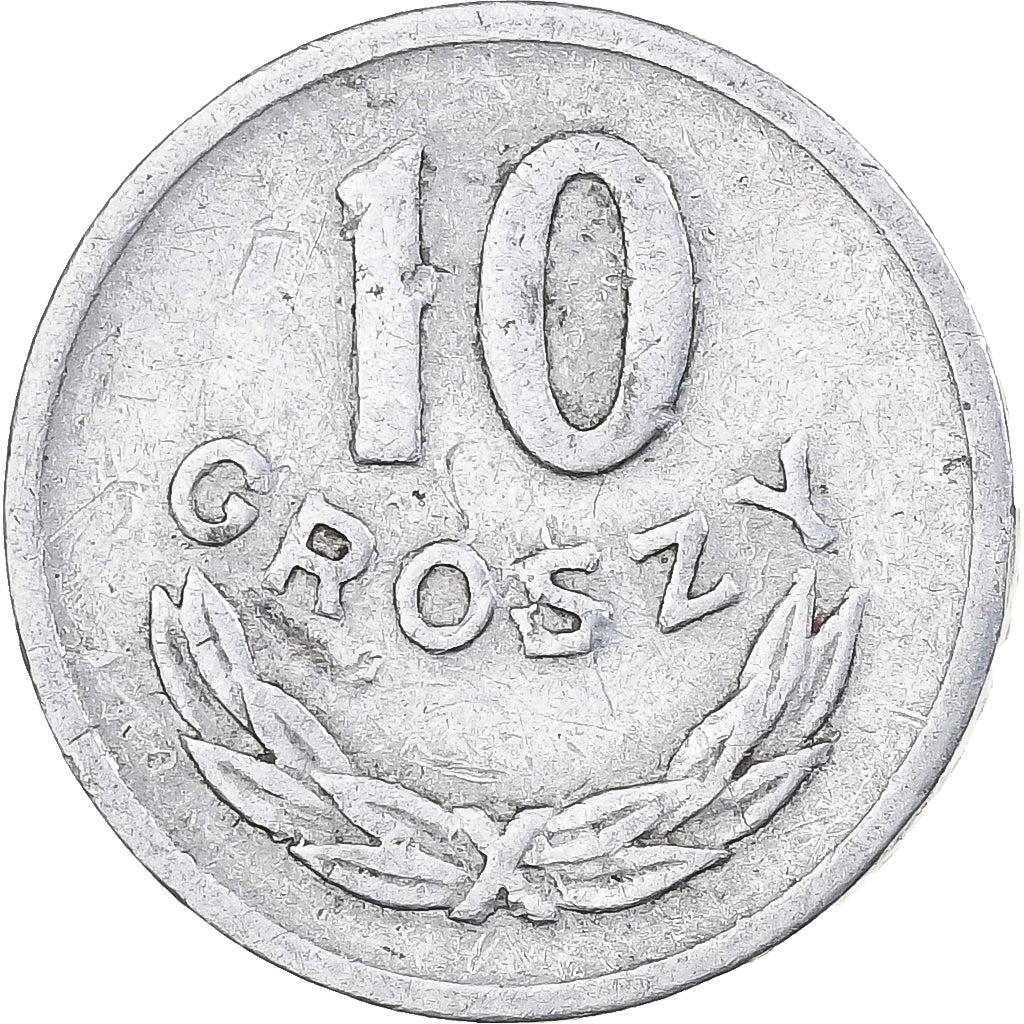 Poland, 10 Groszy, 1949, Warsaw, Aluminum, VF(20-25)