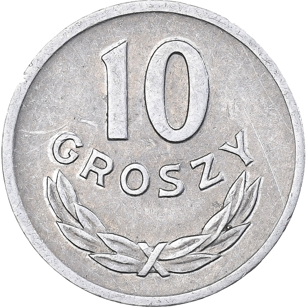 Poland, 10 Groszy, 1961, Warsaw, Aluminum, EF(40-45)