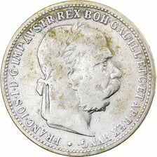 Austria, Franz Joseph I, Corona, 1893, Vienna, Silver, VF(20-25)