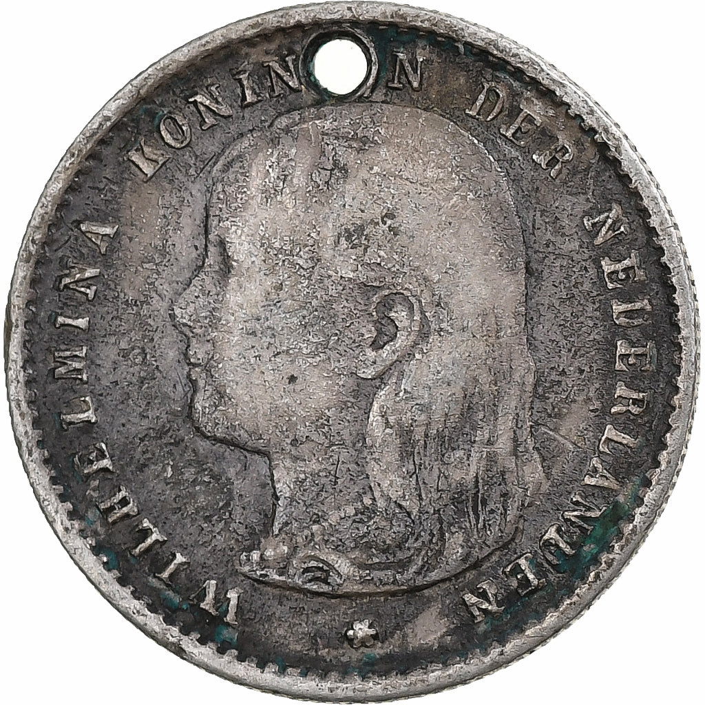 Holandia, Wilhelmina I, 10 Cents, 1897, Utrecht, Srebro, VF(30-35)