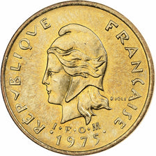 New Hebrides, 2 Francs, 1975, MDP, Nickel-brass, AU(55-58)