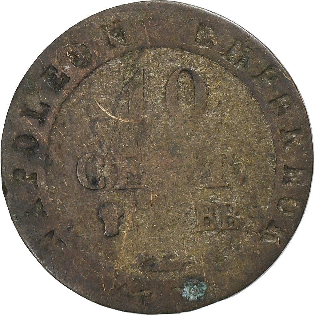 Frankreich, Napoleon I, 10 Centimes, Strasbourg, Billon, SGE+