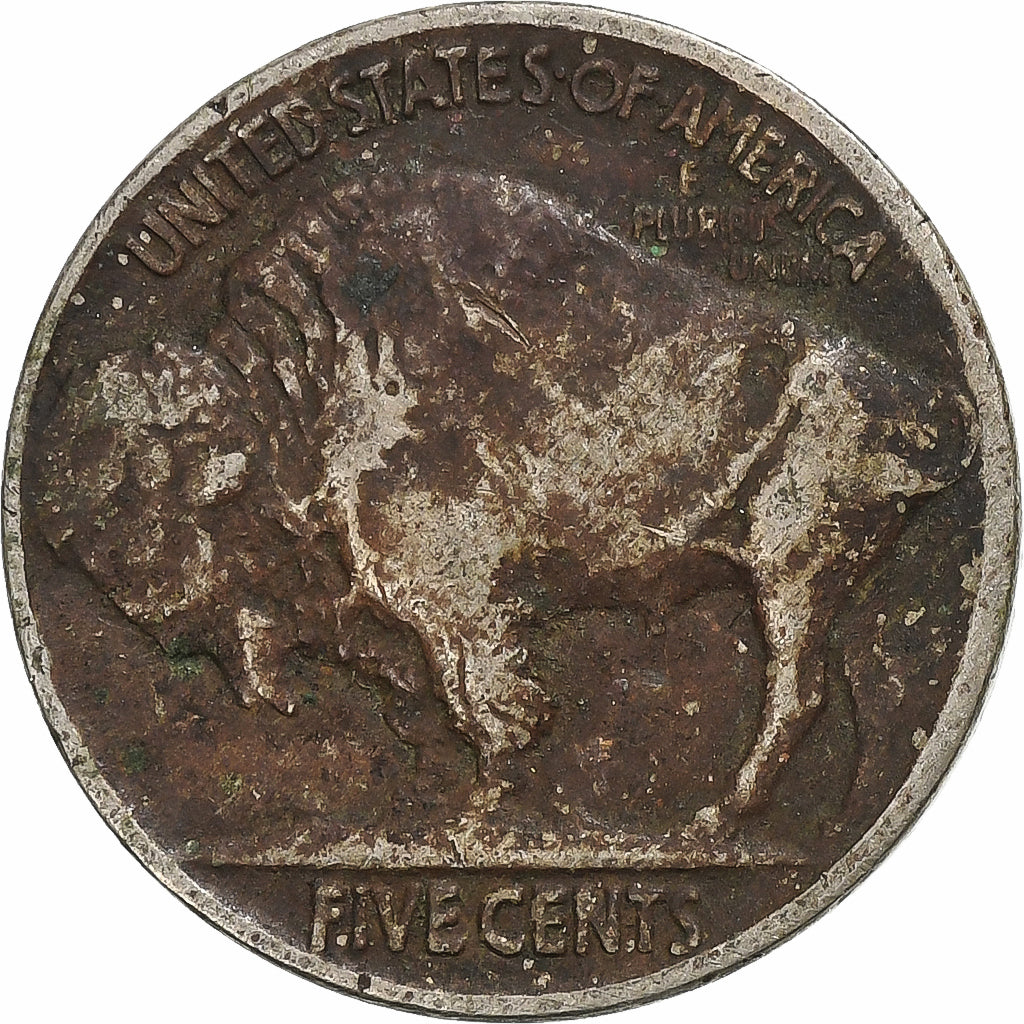 Stati Uniti, 5 Cents, Buffalo Nickel, 1916, Philadelphia, Rame-nichel, MB