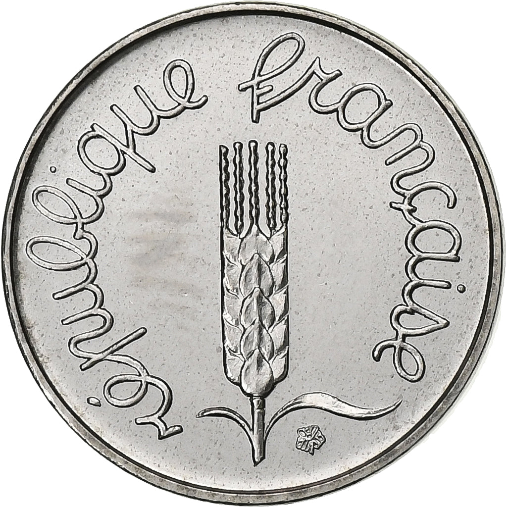 Francja, 1 Centime, Épi, 1980, MDP, série FDC, Stal nierdzewna, MS(65-70)