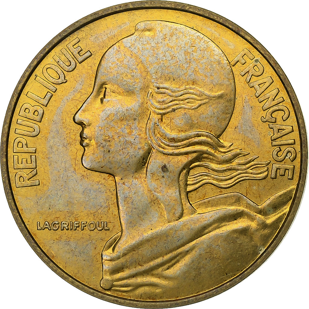 Francja, 20 Centimes, Marianne, 1980, MDP, série FDC, Aluminium-Brąz