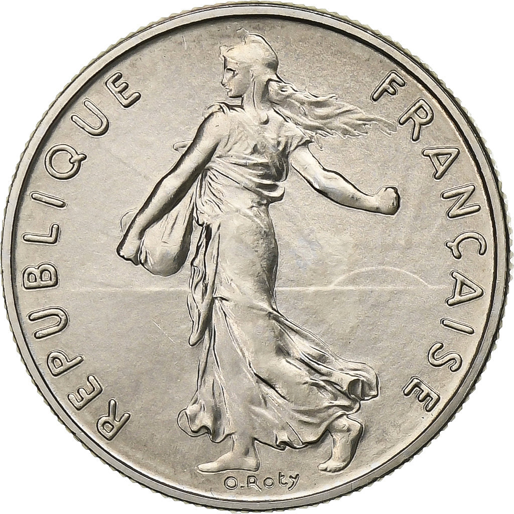 France, 1/2 Franc, Semeuse, 1980, MDP, série FDC, Nickel, MS(65-70)