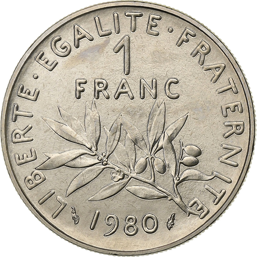 France, Franc, Semeuse, 1980, MDP, série FDC, Nickel, MS(65-70)