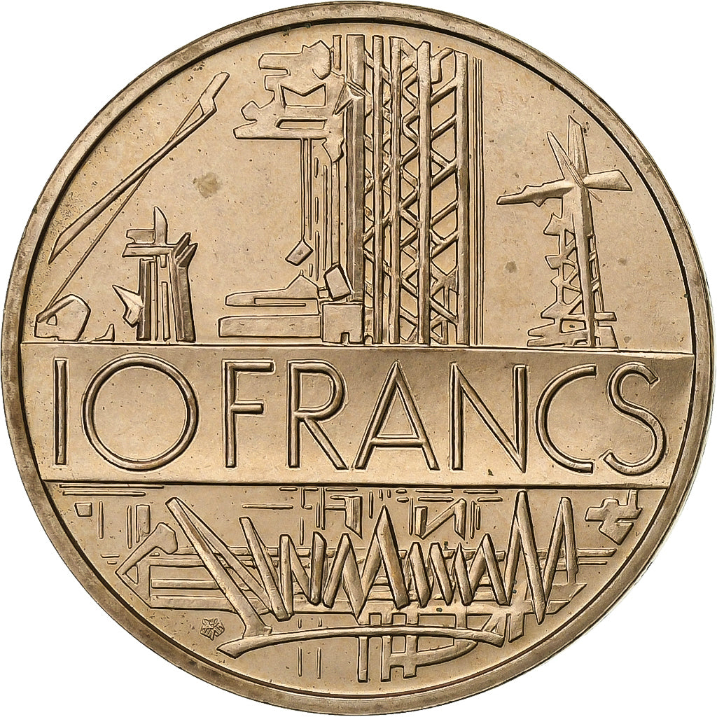 França, 10 Francs, Mathieu, 1980, MDP, série FDC, Cobre-Níquel-Alumínio
