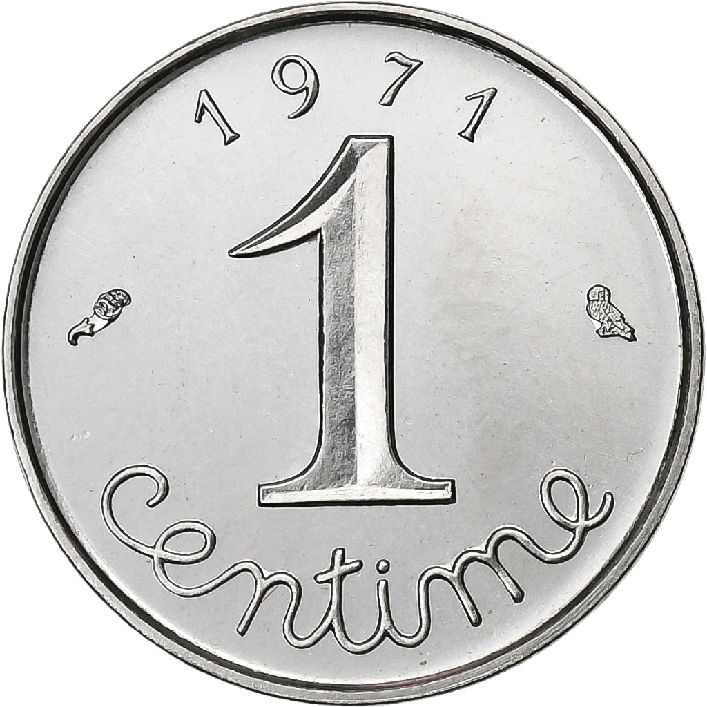 Francia, 1 Centime, Épi, 1971, MDP, série FDC, Acciaio inossidabile, FDC