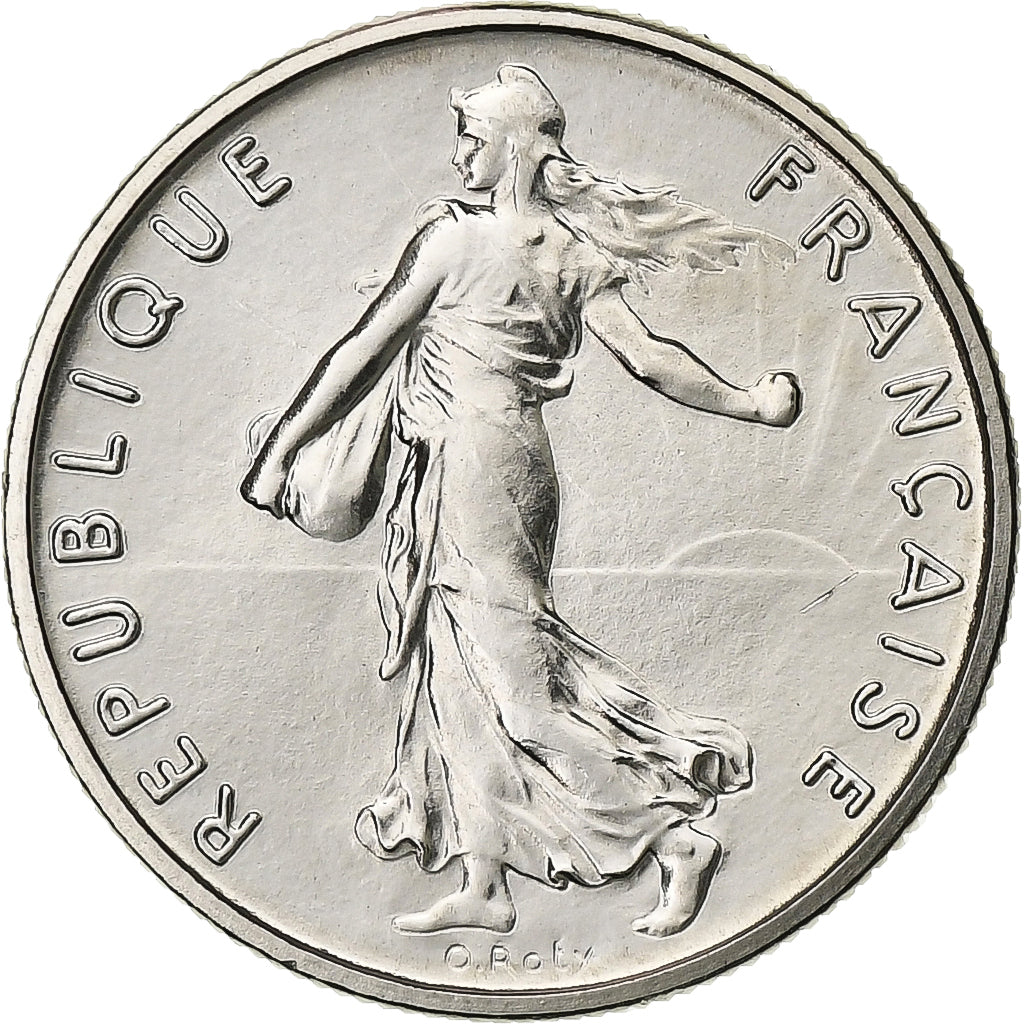 France, 1/2 Franc, Semeuse, 1971, MDP, série FDC, Nickel, MS(65-70)